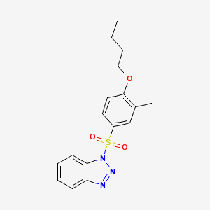molecular formula C17H19N3O3S B5222674 1-[(4-butoxy-3-methylphenyl)sulfonyl]-1H-1,2,3-benzotriazole 
