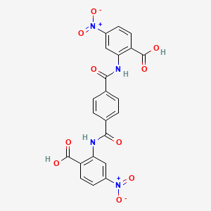 molecular formula C22H14N4O10 B5222693 2,2'-[1,4-phenylenebis(carbonylimino)]bis(4-nitrobenzoic acid) 