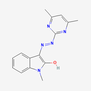 1-methyl-1H-indole-2,3-dione 3-[(4,6-dimethyl-2-pyrimidinyl)hydrazone]