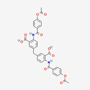 molecular formula C33H26N2O10 B5222712 3,3'-methylenebis(6-{[4-(acetyloxy)benzoyl]amino}benzoic acid) 