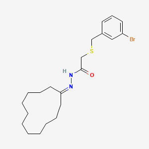 2-[(3-bromobenzyl)thio]-N'-cyclododecylideneacetohydrazide