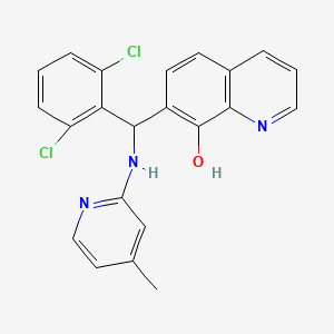 molecular formula C22H17Cl2N3O B5222775 7-{(2,6-dichlorophenyl)[(4-methyl-2-pyridinyl)amino]methyl}-8-quinolinol 