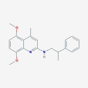 molecular formula C21H24N2O2 B5222776 5,8-dimethoxy-4-methyl-N-(2-phenylpropyl)-2-quinolinamine CAS No. 418780-24-2