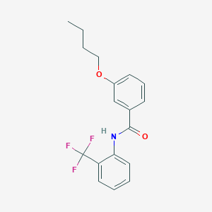 molecular formula C18H18F3NO2 B5222779 3-butoxy-N-[2-(trifluoromethyl)phenyl]benzamide 
