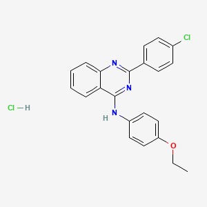 molecular formula C22H19Cl2N3O B5222780 2-(4-chlorophenyl)-N-(4-ethoxyphenyl)-4-quinazolinamine hydrochloride 