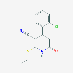 4-(2-chlorophenyl)-2-(ethylthio)-6-oxo-1,4,5,6-tetrahydro-3-pyridinecarbonitrile