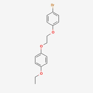 molecular formula C16H17BrO3 B5222794 1-bromo-4-[2-(4-ethoxyphenoxy)ethoxy]benzene 