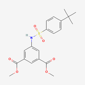 molecular formula C20H23NO6S B5222806 dimethyl 5-{[(4-tert-butylphenyl)sulfonyl]amino}isophthalate 