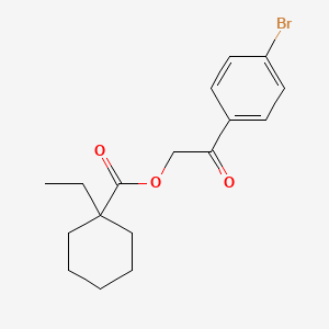 molecular formula C17H21BrO3 B5222813 2-(4-bromophenyl)-2-oxoethyl 1-ethylcyclohexanecarboxylate 