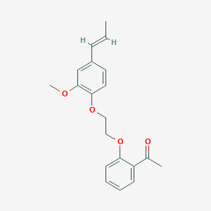 molecular formula C20H22O4 B5222825 1-(2-{2-[2-methoxy-4-(1-propen-1-yl)phenoxy]ethoxy}phenyl)ethanone 