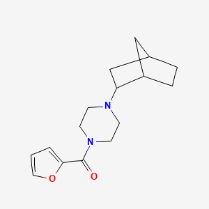 molecular formula C16H22N2O2 B5222850 1-bicyclo[2.2.1]hept-2-yl-4-(2-furoyl)piperazine 