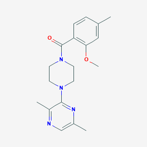 molecular formula C19H24N4O2 B5222862 3-[4-(2-methoxy-4-methylbenzoyl)-1-piperazinyl]-2,5-dimethylpyrazine trifluoroacetate 