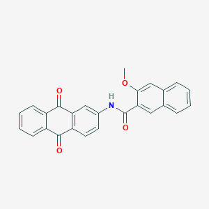 molecular formula C26H17NO4 B5222875 N-(9,10-dioxo-9,10-dihydro-2-anthracenyl)-3-methoxy-2-naphthamide 