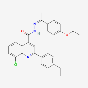 molecular formula C29H28ClN3O2 B5222884 8-chloro-2-(4-ethylphenyl)-N'-[1-(4-isopropoxyphenyl)ethylidene]-4-quinolinecarbohydrazide 