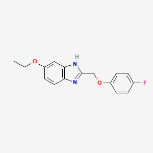 molecular formula C16H15FN2O2 B5222915 5-ethoxy-2-[(4-fluorophenoxy)methyl]-1H-benzimidazole CAS No. 1018126-32-3