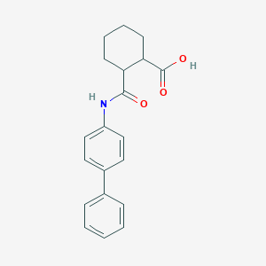 molecular formula C20H21NO3 B5222931 2-[(4-biphenylylamino)carbonyl]cyclohexanecarboxylic acid 