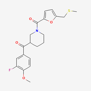 (3-fluoro-4-methoxyphenyl)(1-{5-[(methylthio)methyl]-2-furoyl}-3-piperidinyl)methanone