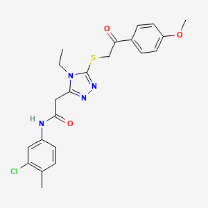 N-(3-chloro-4-methylphenyl)-2-(4-ethyl-5-{[2-(4-methoxyphenyl)-2-oxoethyl]thio}-4H-1,2,4-triazol-3-yl)acetamide