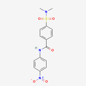 molecular formula C15H15N3O5S B5222993 4-[(dimethylamino)sulfonyl]-N-(4-nitrophenyl)benzamide 