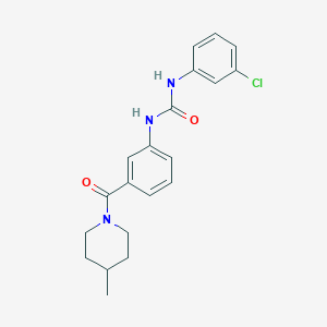 N-(3-chlorophenyl)-N'-{3-[(4-methyl-1-piperidinyl)carbonyl]phenyl}urea