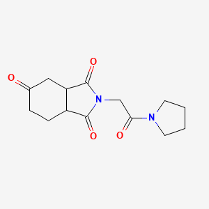 2-[2-oxo-2-(1-pyrrolidinyl)ethyl]tetrahydro-1H-isoindole-1,3,5(2H,4H)-trione