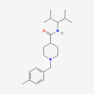 molecular formula C21H34N2O B5223025 N-(1-isopropyl-2-methylpropyl)-1-(4-methylbenzyl)-4-piperidinecarboxamide 