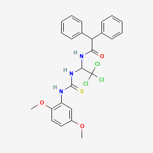 2,2-diphenyl-N-[2,2,2-trichloro-1-({[(2,5-dimethoxyphenyl)amino]carbonothioyl}amino)ethyl]acetamide