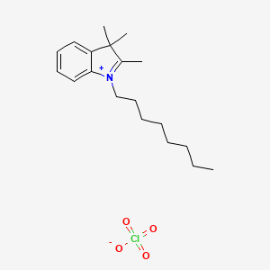 molecular formula C19H30ClNO4 B5223036 2,3,3-trimethyl-1-octyl-3H-indolium perchlorate 