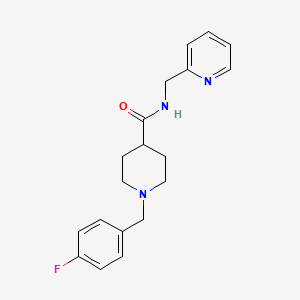 1-(4-fluorobenzyl)-N-(2-pyridinylmethyl)-4-piperidinecarboxamide