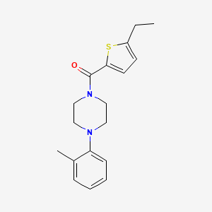molecular formula C18H22N2OS B5223047 1-[(5-ethyl-2-thienyl)carbonyl]-4-(2-methylphenyl)piperazine CAS No. 959246-82-3