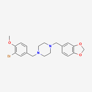 1-(1,3-benzodioxol-5-ylmethyl)-4-(3-bromo-4-methoxybenzyl)piperazine