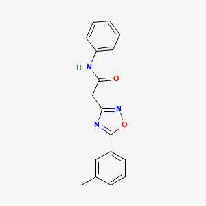 molecular formula C17H15N3O2 B5223087 2-[5-(3-methylphenyl)-1,2,4-oxadiazol-3-yl]-N-phenylacetamide 