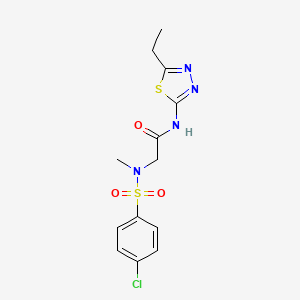 N~2~-[(4-chlorophenyl)sulfonyl]-N~1~-(5-ethyl-1,3,4-thiadiazol-2-yl)-N~2~-methylglycinamide