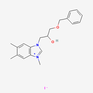 molecular formula C20H25IN2O2 B5223104 3-[3-(benzyloxy)-2-hydroxypropyl]-1,5,6-trimethyl-1H-benzimidazol-3-ium iodide 