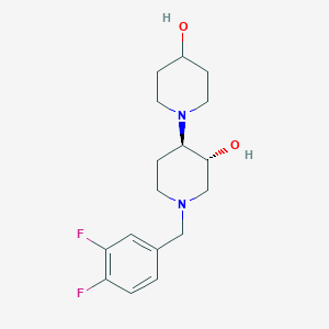 molecular formula C17H24F2N2O2 B5223144 (3'R*,4'R*)-1'-(3,4-difluorobenzyl)-1,4'-bipiperidine-3',4-diol 