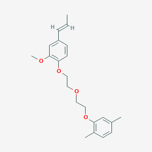 molecular formula C22H28O4 B5223181 1-{2-[2-(2,5-dimethylphenoxy)ethoxy]ethoxy}-2-methoxy-4-(1-propen-1-yl)benzene 
