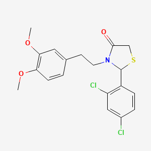 2-(2,4-dichlorophenyl)-3-[2-(3,4-dimethoxyphenyl)ethyl]-1,3-thiazolidin-4-one