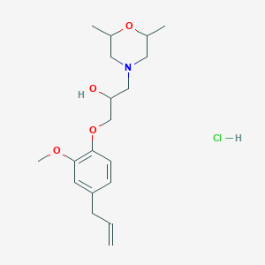 molecular formula C19H30ClNO4 B5223206 1-(4-allyl-2-methoxyphenoxy)-3-(2,6-dimethyl-4-morpholinyl)-2-propanol hydrochloride 