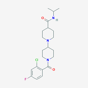 molecular formula C21H29ClFN3O2 B5223209 1'-(2-chloro-4-fluorobenzoyl)-N-isopropyl-1,4'-bipiperidine-4-carboxamide 