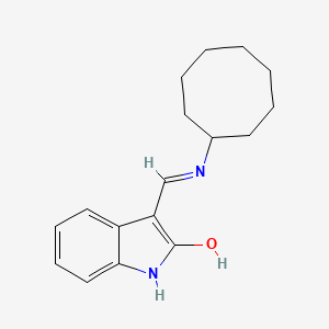 molecular formula C17H22N2O B5223223 3-[(cyclooctylamino)methylene]-1,3-dihydro-2H-indol-2-one 
