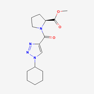 molecular formula C15H22N4O3 B5223238 methyl 1-[(1-cyclohexyl-1H-1,2,3-triazol-4-yl)carbonyl]-L-prolinate 
