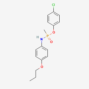 molecular formula C16H19ClNO3P B5223244 4-chlorophenyl P-methyl-N-(4-propoxyphenyl)phosphonamidoate 