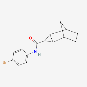 molecular formula C15H16BrNO B5223250 N-(4-bromophenyl)tricyclo[3.2.1.0~2,4~]octane-3-carboxamide 
