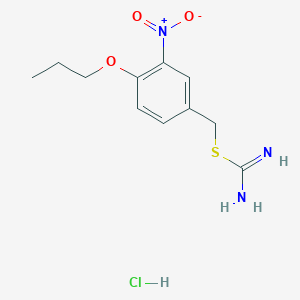 molecular formula C11H16ClN3O3S B5223267 3-nitro-4-propoxybenzyl imidothiocarbamate hydrochloride 