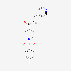 molecular formula C19H23N3O3S B5223276 1-[(4-methylphenyl)sulfonyl]-N-(4-pyridinylmethyl)-4-piperidinecarboxamide 