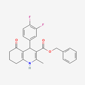 benzyl 4-(3,4-difluorophenyl)-2-methyl-5-oxo-1,4,5,6,7,8-hexahydro-3-quinolinecarboxylate