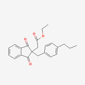 molecular formula C23H24O4 B5223295 ethyl [1,3-dioxo-2-(4-propylbenzyl)-2,3-dihydro-1H-inden-2-yl]acetate 