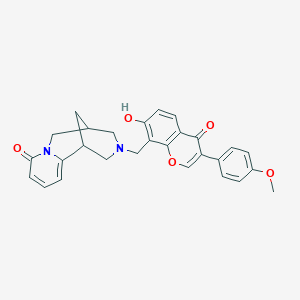 molecular formula C28H26N2O5 B5223321 11-{[7-hydroxy-3-(4-methoxyphenyl)-4-oxo-4H-chromen-8-yl]methyl}-7,11-diazatricyclo[7.3.1.0~2,7~]trideca-2,4-dien-6-one 