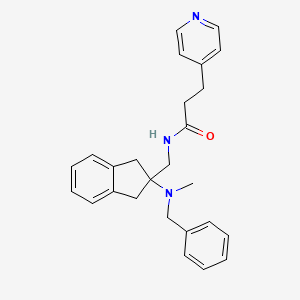 N-({2-[benzyl(methyl)amino]-2,3-dihydro-1H-inden-2-yl}methyl)-3-(4-pyridinyl)propanamide