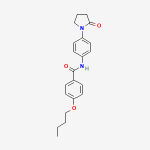 molecular formula C21H24N2O3 B5223330 4-butoxy-N-[4-(2-oxo-1-pyrrolidinyl)phenyl]benzamide 
